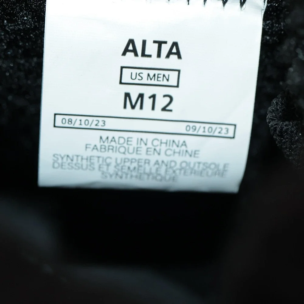 Vessi Mens Alta Boots Size 12 Black Waterproof Lace Up Fleece Lined Sneaker Shoe